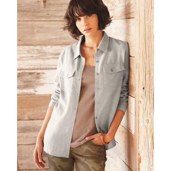 Women's Solid Flannel Shirt Thumbnail