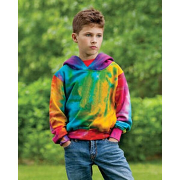 Youth Classic Fleece Tie-Dyed Hooded Sweatshirt Thumbnail