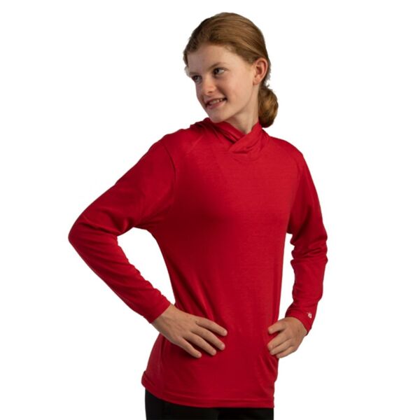 Youth Tri-Blend Surplice Hooded Long Sleeve T-Shirt Thumbnail