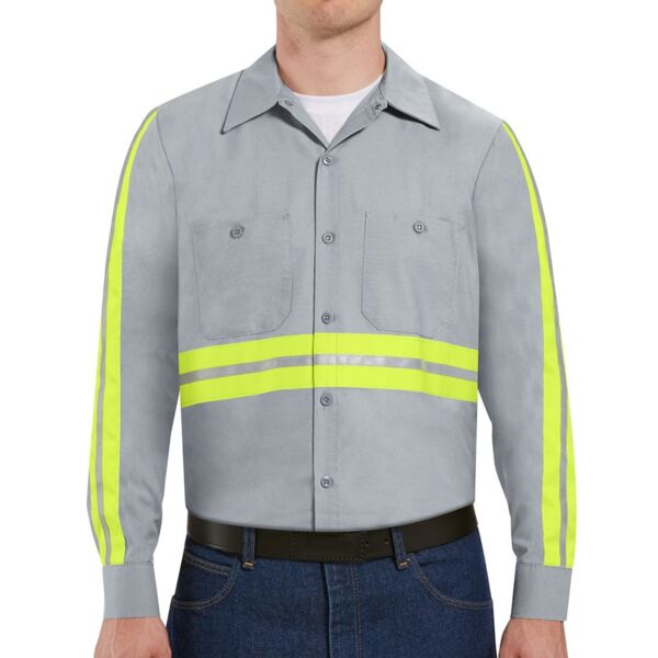 Men's Industrial Enhanced-Visibility Long Sleeve Work Shirt Thumbnail
