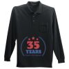 Long Sleeve Silk Touch Polo with Pocket Thumbnail