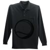 Long Sleeve Silk Touch Polo with Pocket Thumbnail