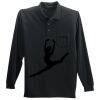Long Sleeve Silk Touch Polo with Pocket Thumbnail
