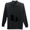 Long Sleeve Silk Touch Polo with Pocket Thumbnail