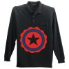 Long Sleeve Silk Touch Polo with Pocket Thumbnail